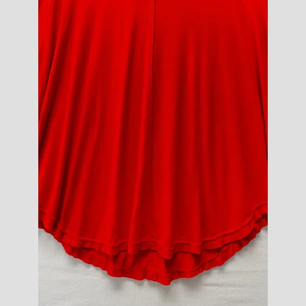 FREE PEOPLE Moonshine Tunic Long Sleeve Women's Size M Love Glare Red Orange